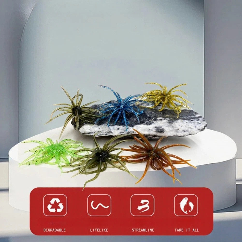 6cm Sea Urchin Lure for Bass Attack Trigger (Flexible Tentacles)