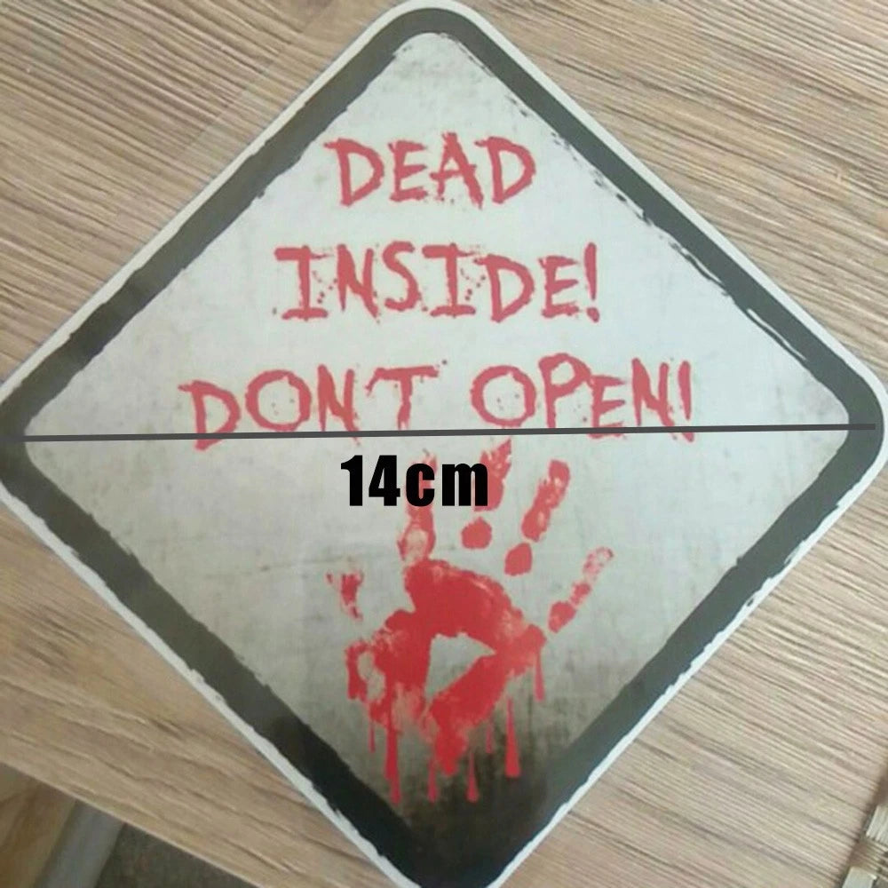 Bloody Right Hand Print Decal Outdoor Car Sticker Inside Dont Open