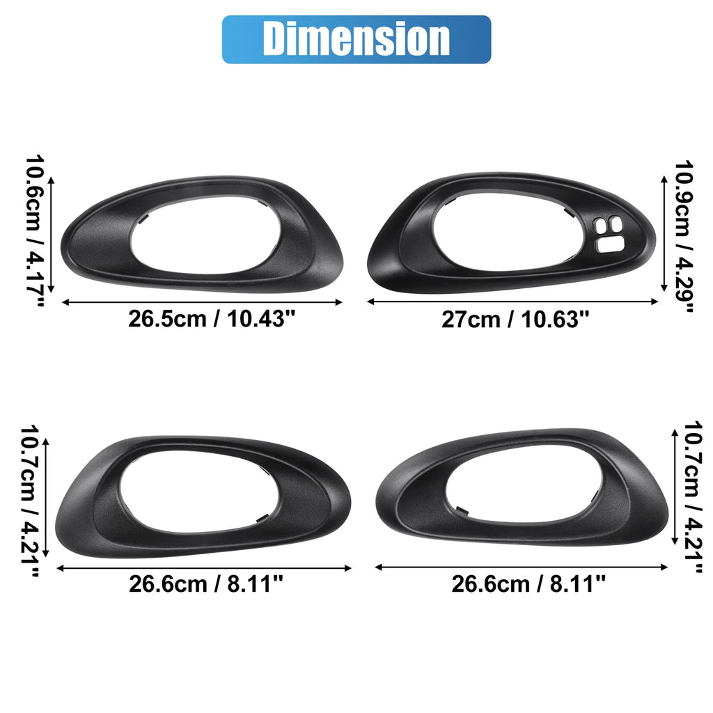 Set of 2 Interior Left Right Side Handle Covers for Chevy Trailblazer (2002–2009)