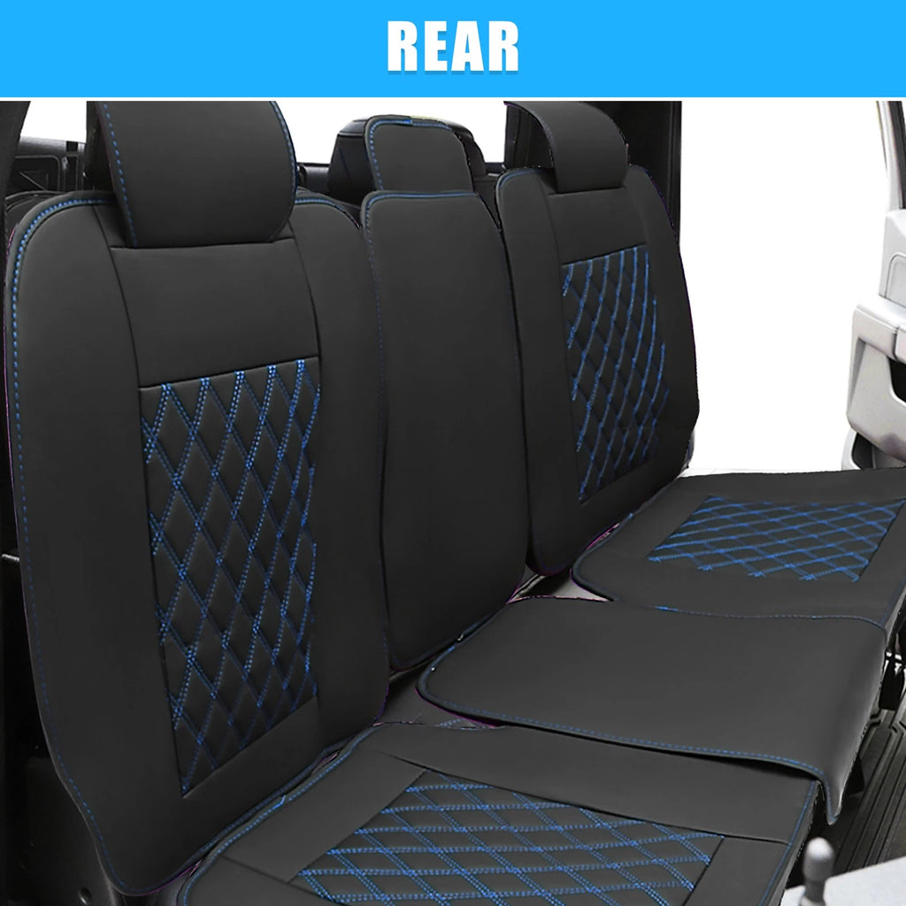 Rear Seat Covers Seat Protectors Pad for Dodge Ram 1500 Black 3 Pcs