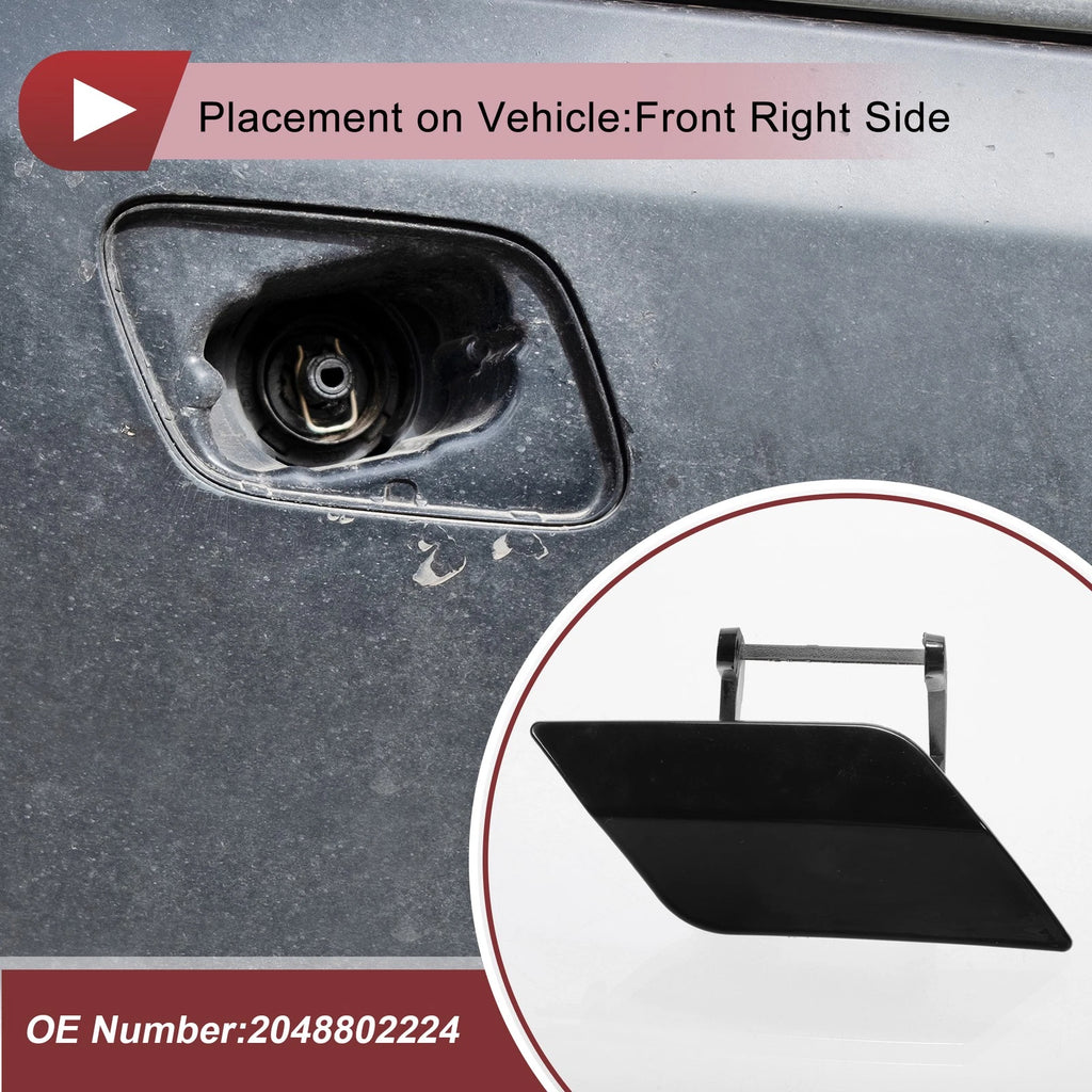 Front Right Washer Nozzle Cover Cap Replacement for Mercedes-Benz C350 (2008–2014)