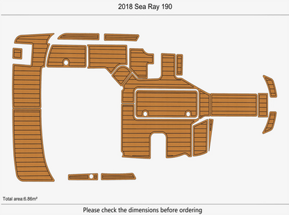 EVA Foam Teak Deck Mat for Sea Ray 190 (2018)