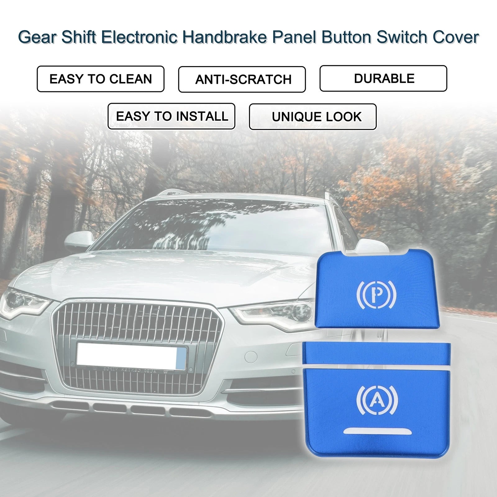 Gear Shift Handbrake Panel Button Switch Cover for Audi A6 A6 Quattro (2012–2021)