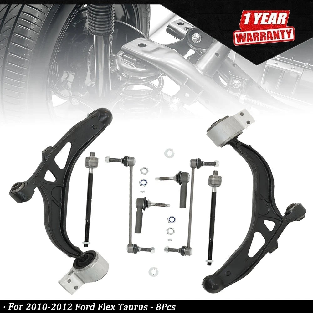 8Pcs Control Arm and Sway Bar Link for Ford Flex Taurus (2010–2012)