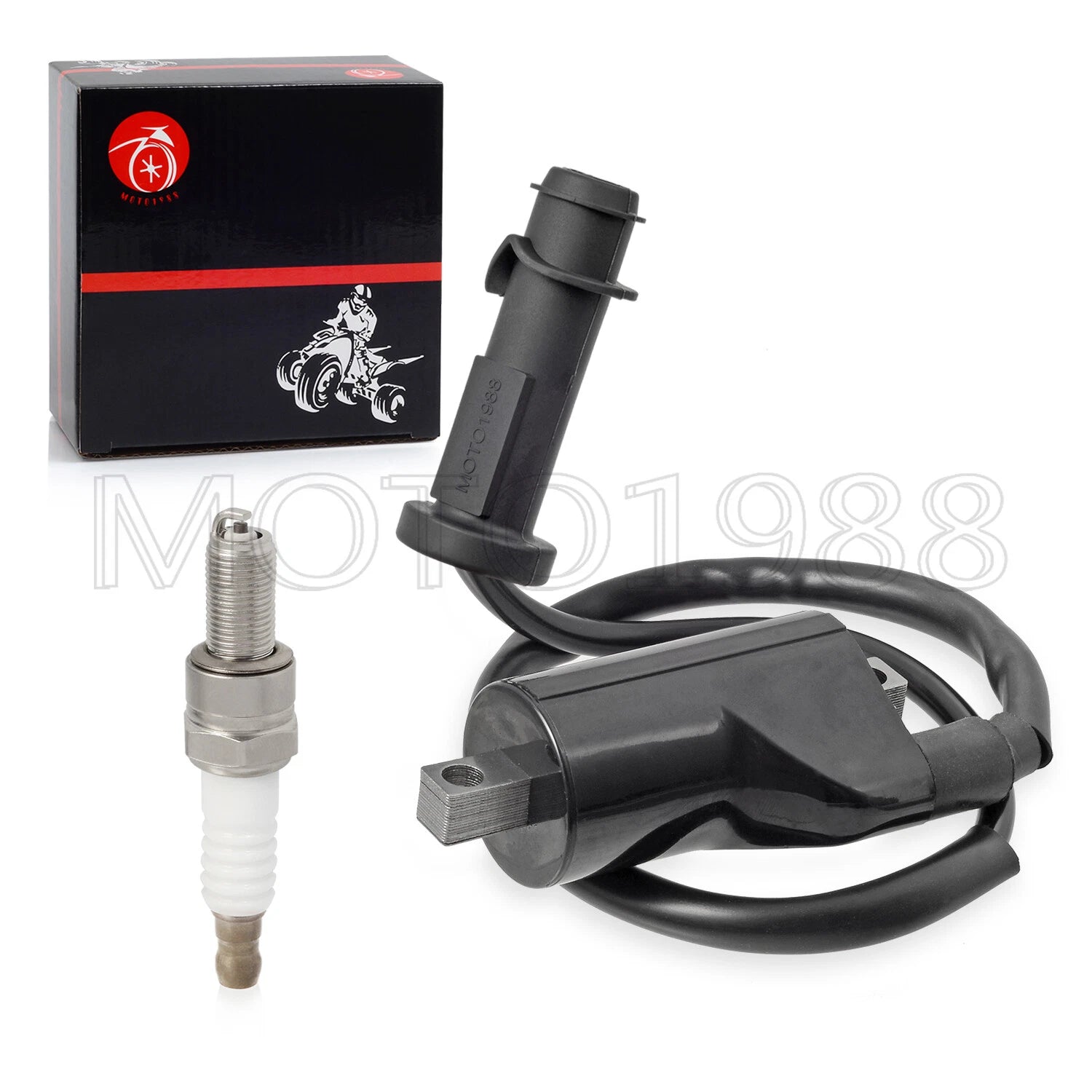 Ignition Coil Pack & Spark Plug Set for Arctic Cat 550 700 1000 (2009–2016)