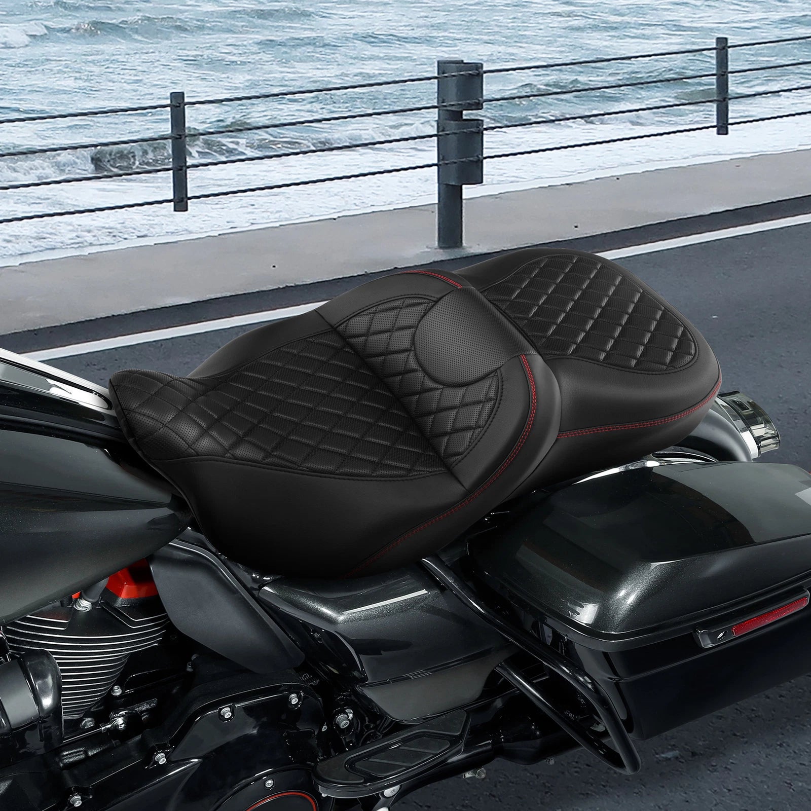 Front Rear Seat for Harley Touring Electra Glide (2009–2023)
