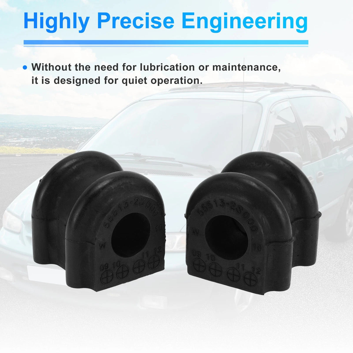 Set of 2 Stabilizer Sway Bar Bushing Kit for No.555132S000