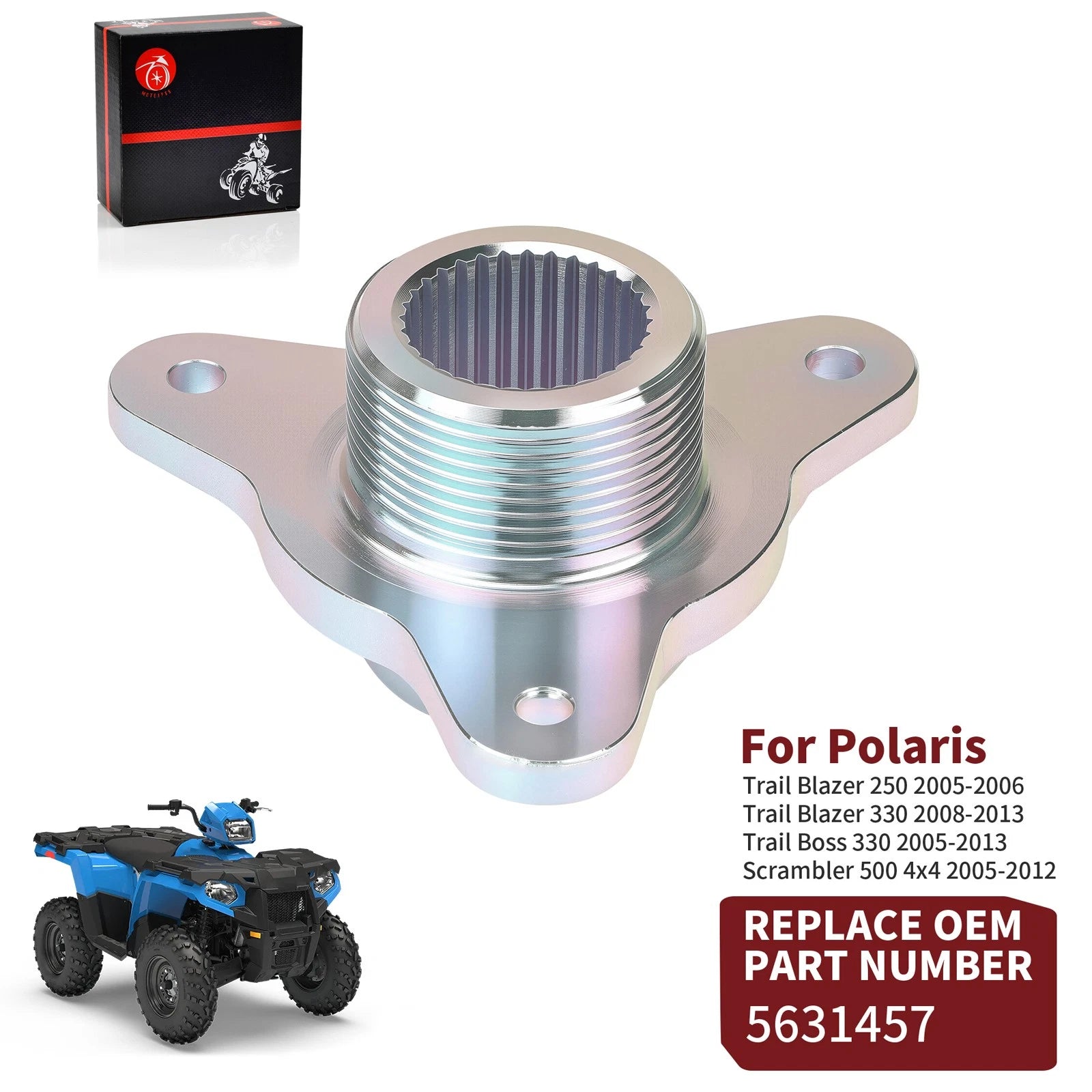 Rear Brake Disc Rotor Hub for Polaris Scrambler 500, Trail Blazer 250, 330 (1999–2007) 5631457