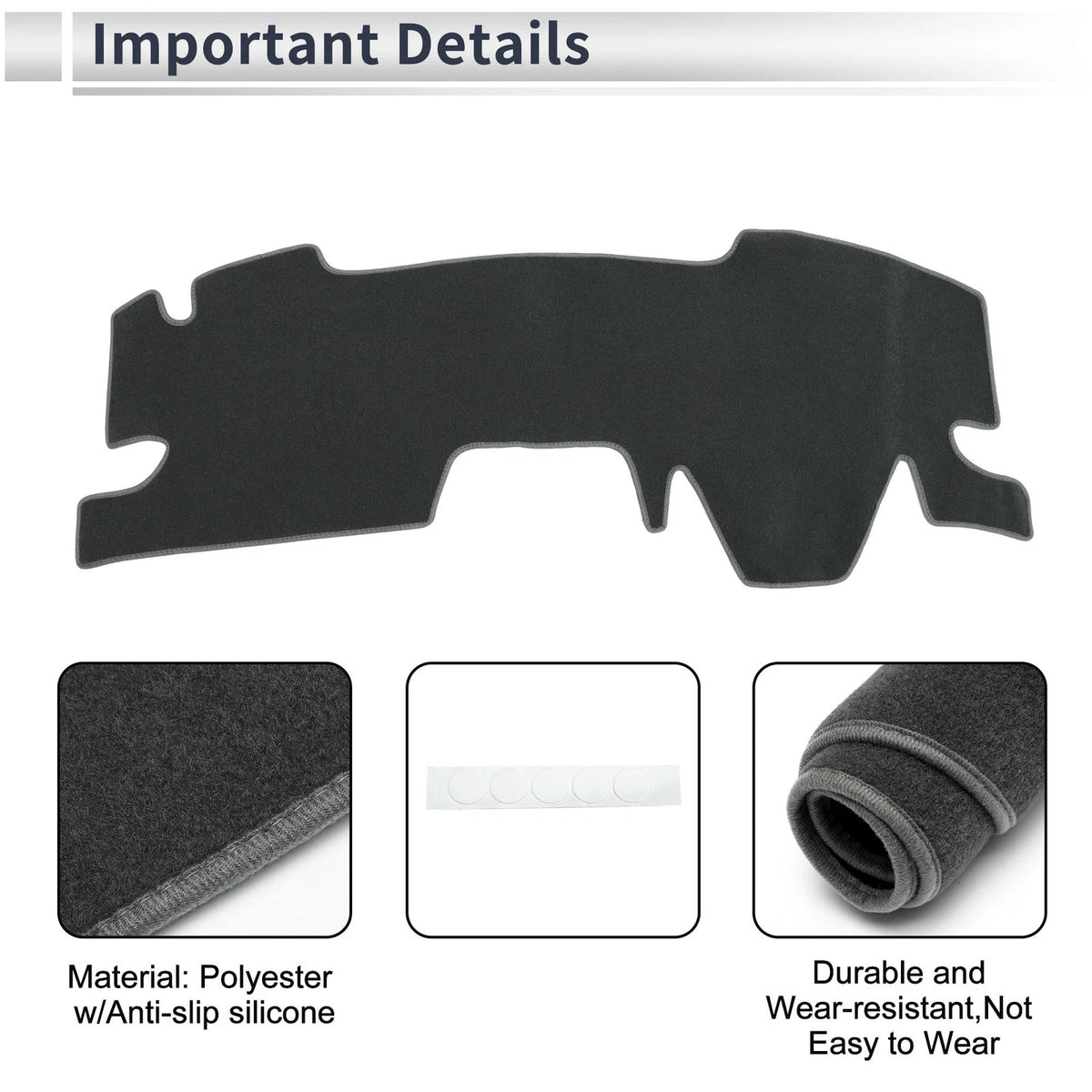 Dashboard Cover Mat for Toyota Yaris Cross (2021–2023) Gray