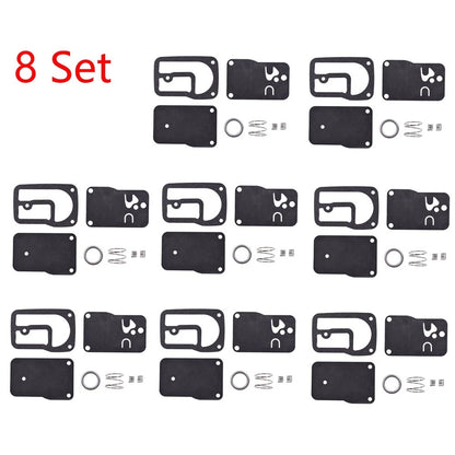 Set of 8 Fuel Pump Diaphragm Kit for B&S Lawn Mower (393397)