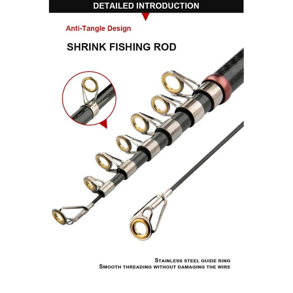Telescopic Fishing Rod for Travel (Compact Short Sections)
