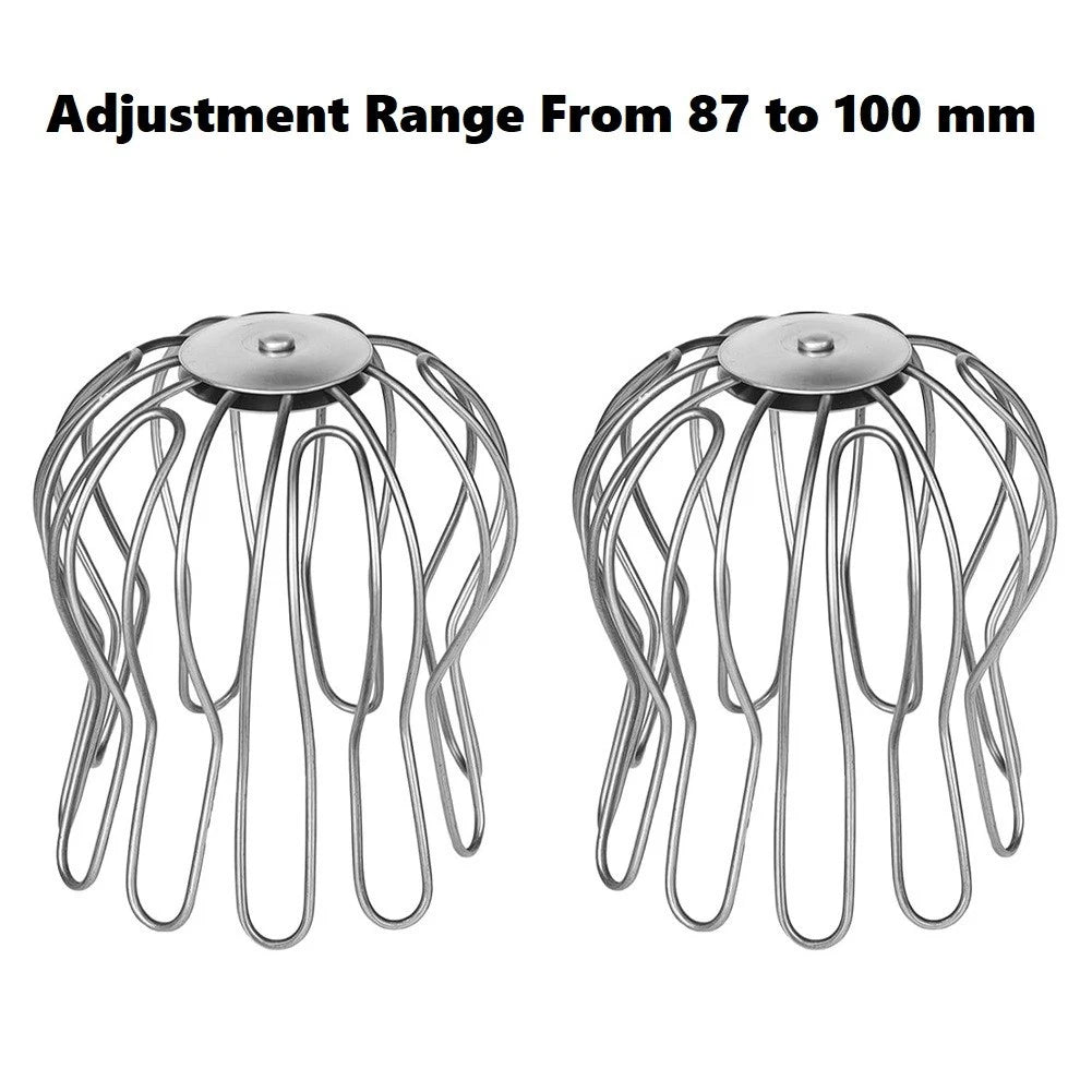 Adjustable Leaf Catcher Basket Set of 2 for Rain Gutter Downpipe 87-100 mm