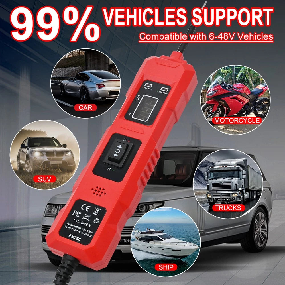 Digital Power Probe Circuit Tester for Automotive (6-48V)