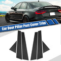 Gloss Carbon Pattern Door Window Pillar Post Cover Trim for Audi A4 (2008–2016)