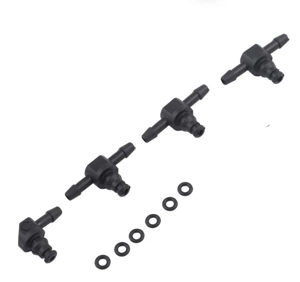 Set of 4 Plastic T & L Pipes for Common Rail Diesel Engines