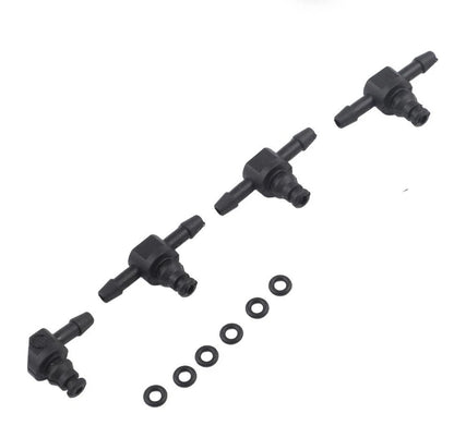 Set of 4 Plastic T & L Pipes for Common Rail Diesel Engines