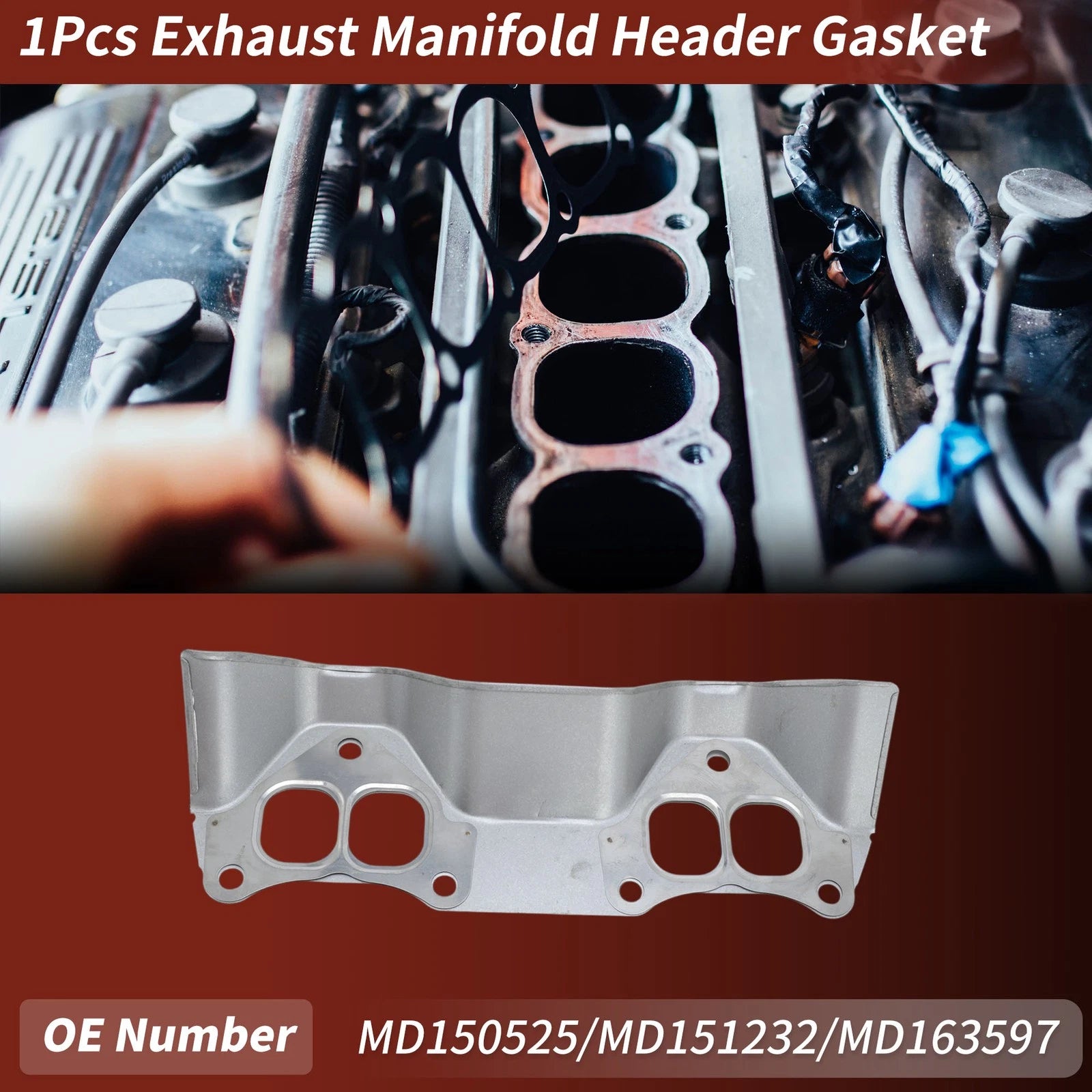 Exhaust Manifold Header Gasket Replacement for Mitsubishi Colt (1988–2000)
