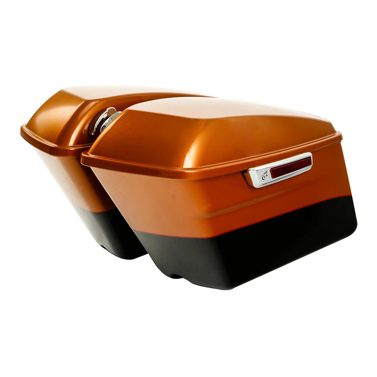 Hard Saddlebags for Harley Road Glide (2014–2024) Amber Whiskey/Vivid Black