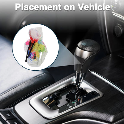 Gear Shift Knob Cover for Universal Car (Colorful White Polyester)