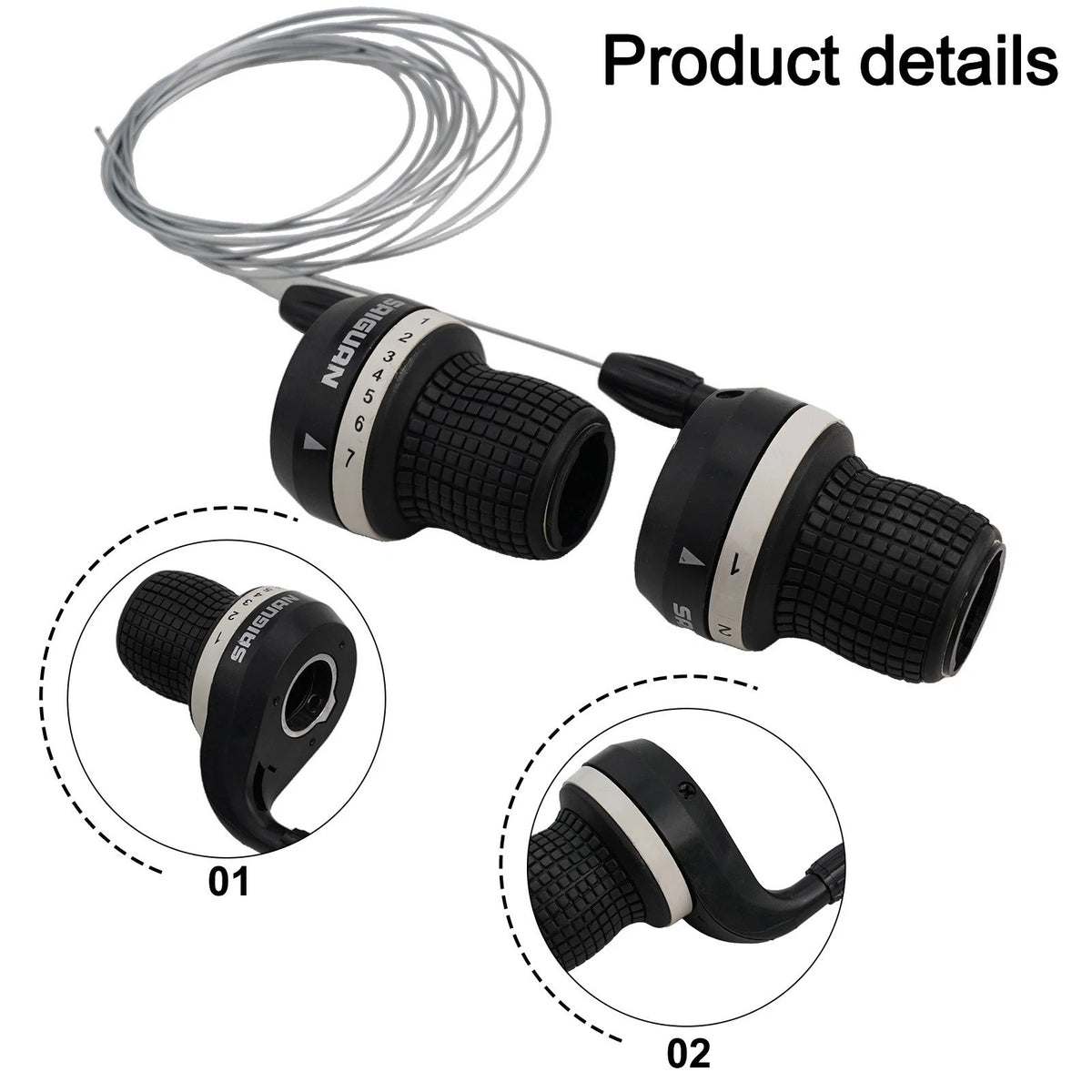 7-Speed Gear Shifter for Bicycle (No Specific Years)
