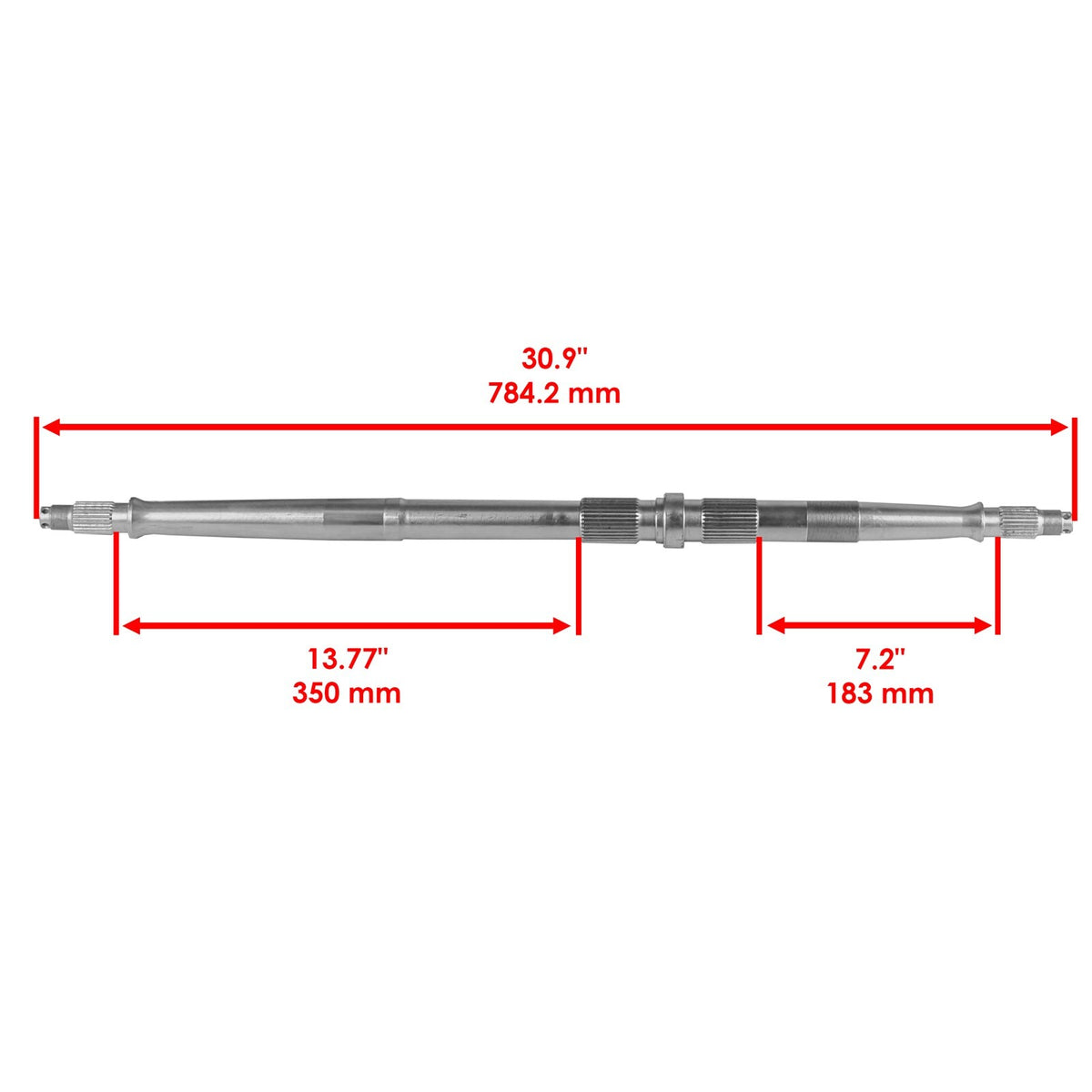 Caltric Rear Axle With Nuts Replacement for Honda Recon 250 TRX250 (1997–2001)