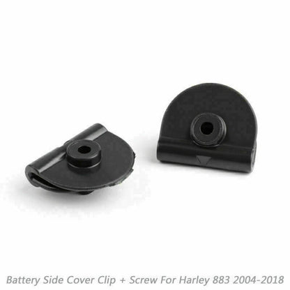 10pcs Battery Left Side Cover Clip + Screw for Sportster XL883 1200 (2004–2018)