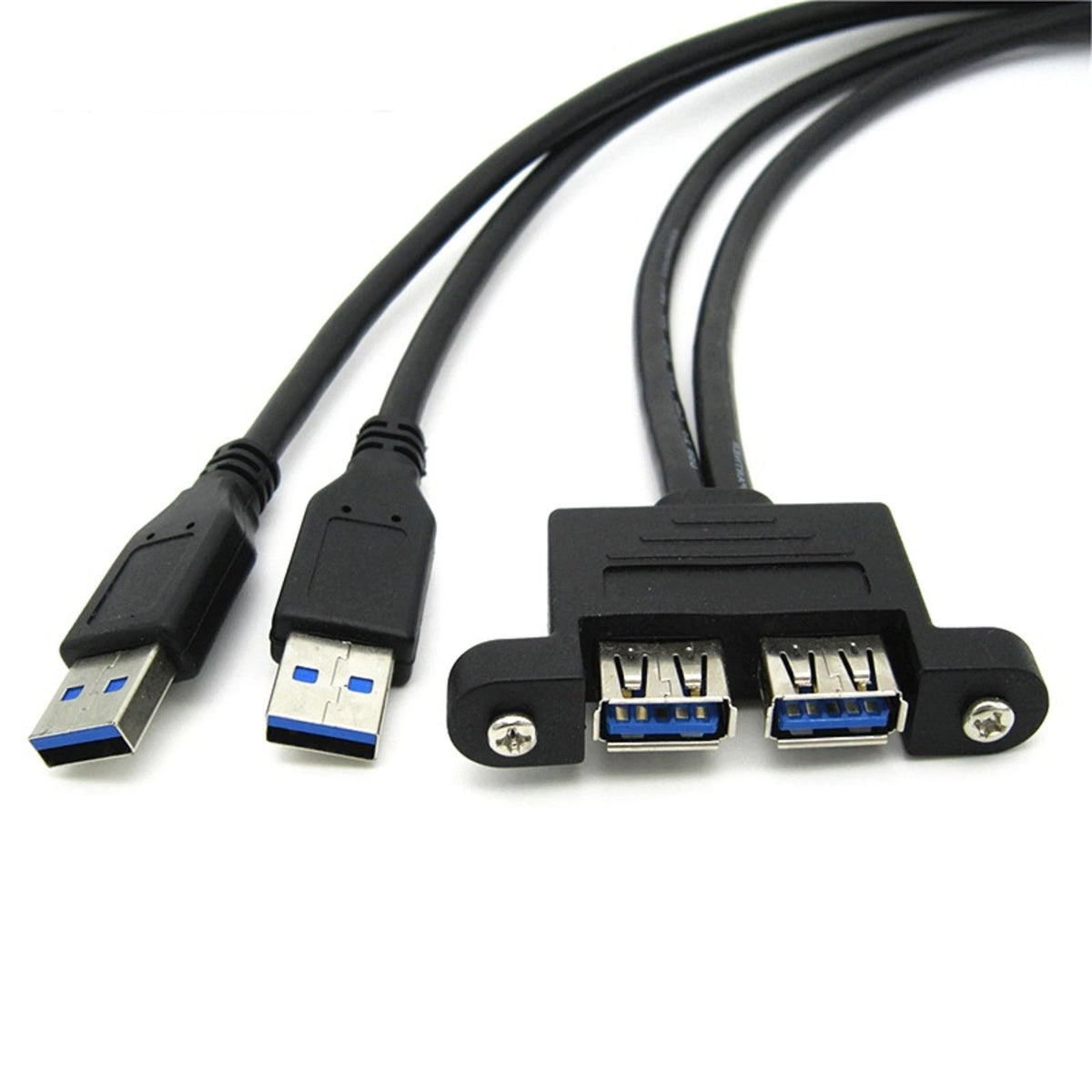 USB 3.0 A Male to Female Extension Cable Panel Mount Adapter (30cm)