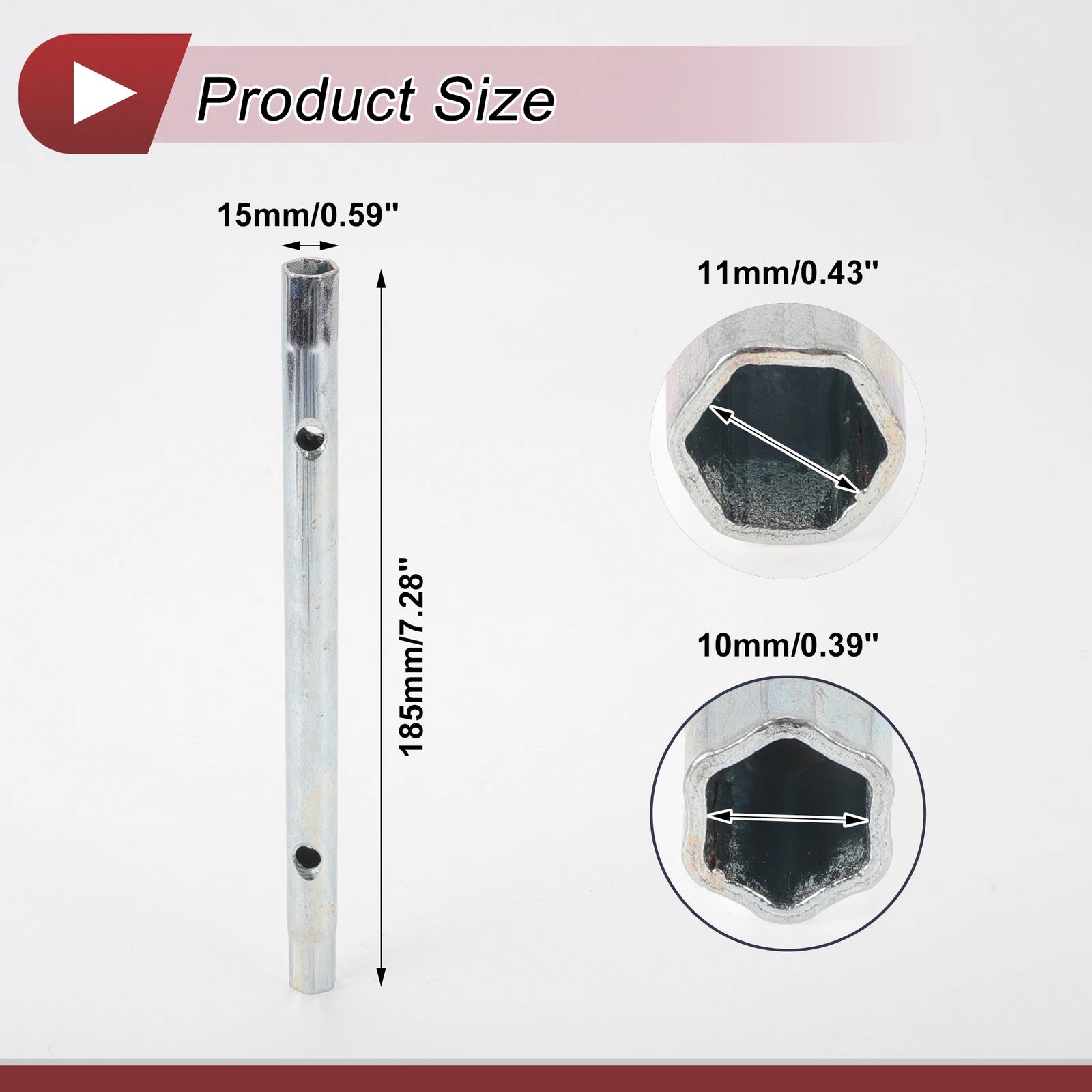 8mm/9mm Hexagon Spark Plug Socket Wrench for