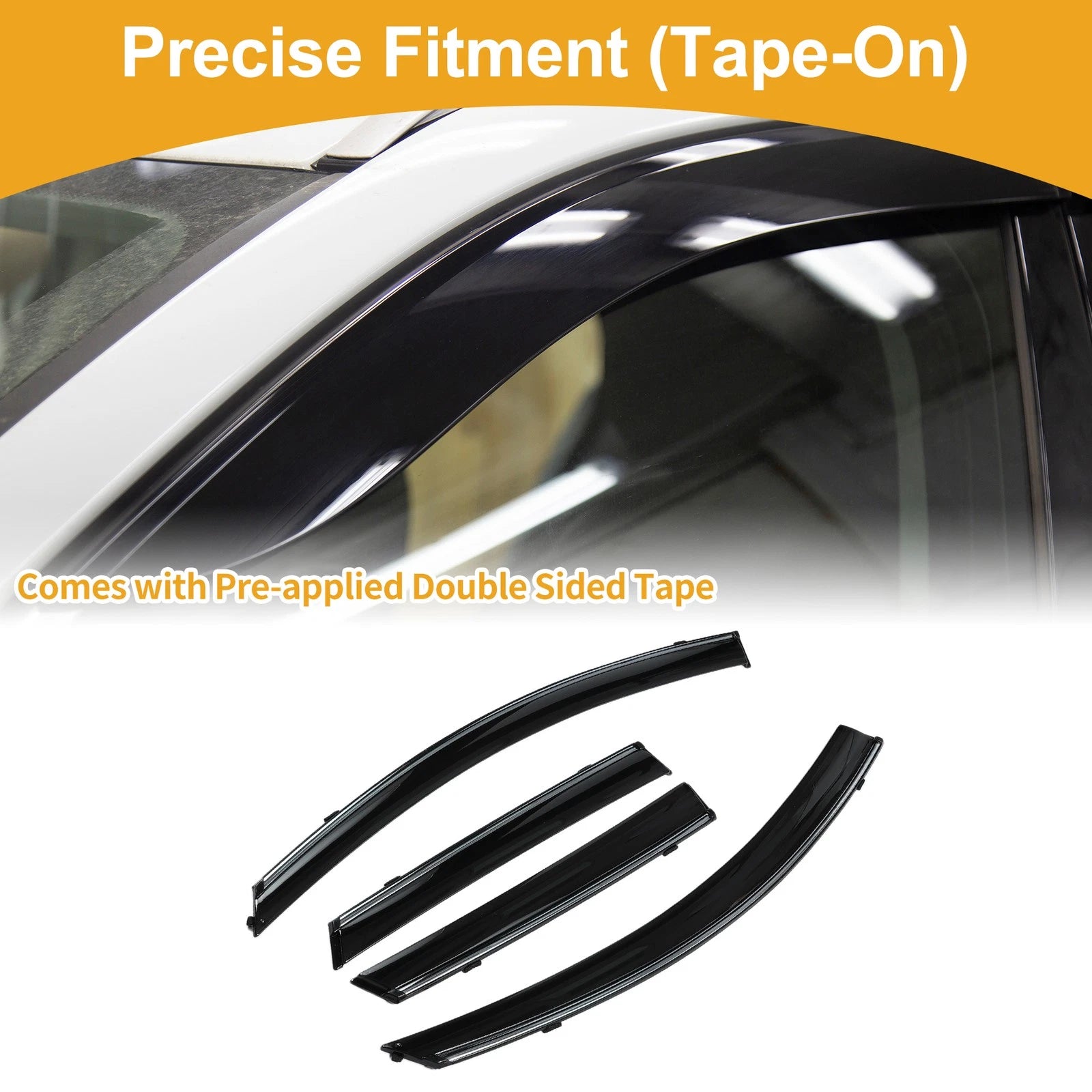 Window Deflectors Side Vent Visors 1 Set for Mazda 3 Hatchback (2010–2013)