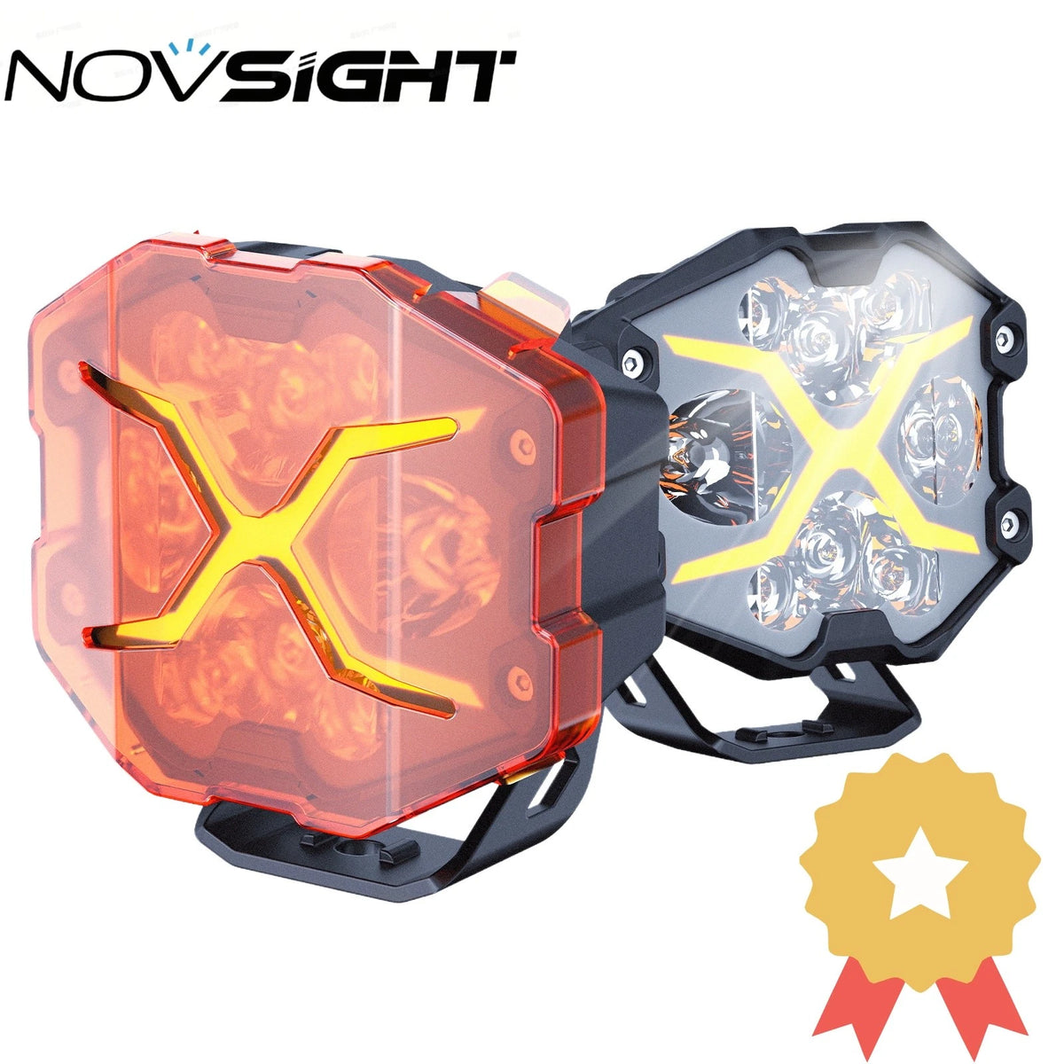 NOVSIGHT X Series 4'' LED Pod Off Road Lights for Jeep (6000LM)
