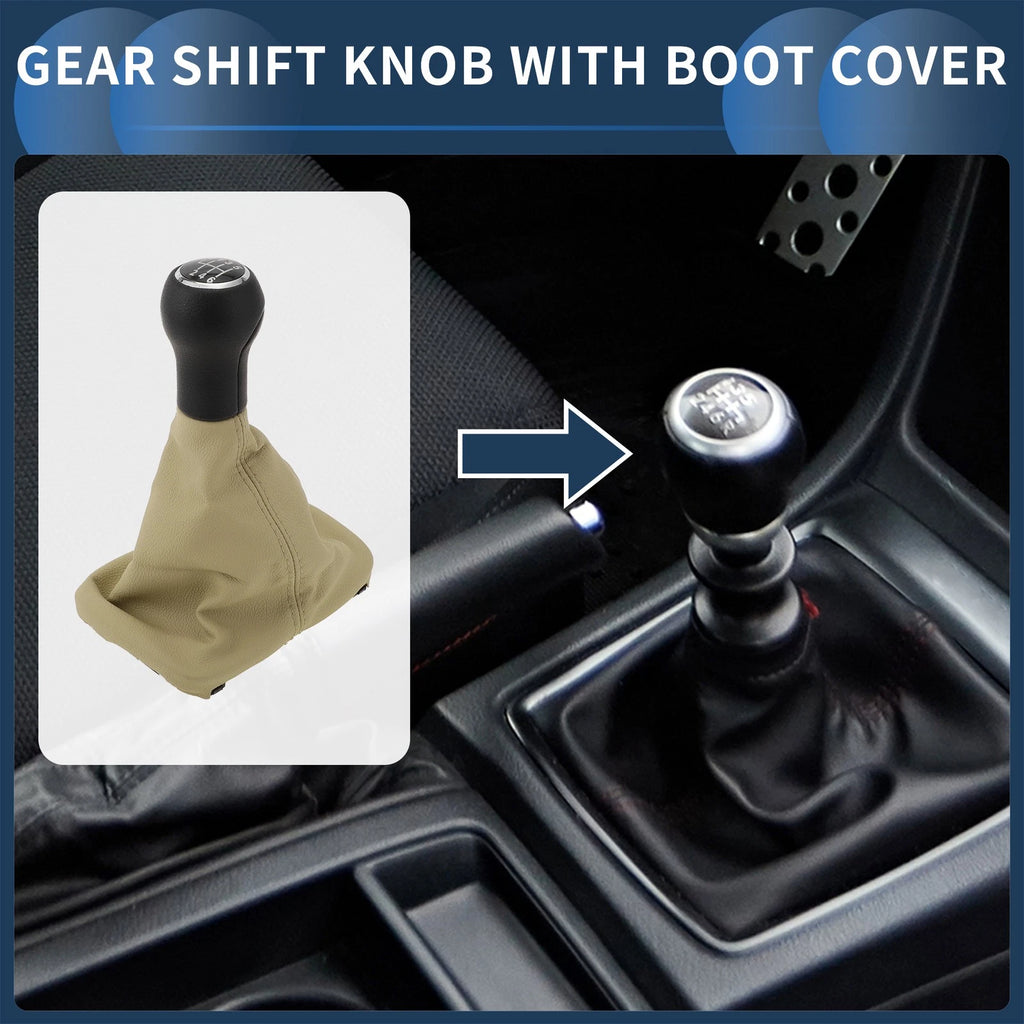 6 Speed Gear Shifter Knob with Cover Replacement for VW Beetle (1998–2010)