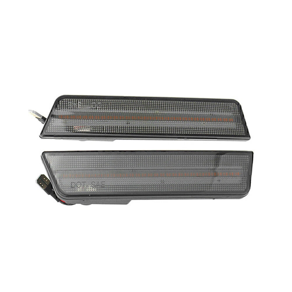 Black Shell White Light Front Side Marker Lights for Dodge Challenger Charger (2015–2023)