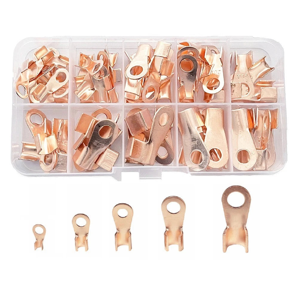 80PCS Open Cable Wire Terminal Kit for Various Applications (OT Copper)