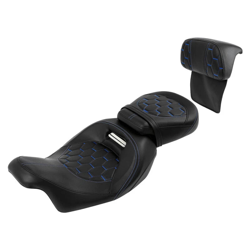 Driver Passenger Seat Backrest for Harley Touring Models (2014–2023) 22 Black