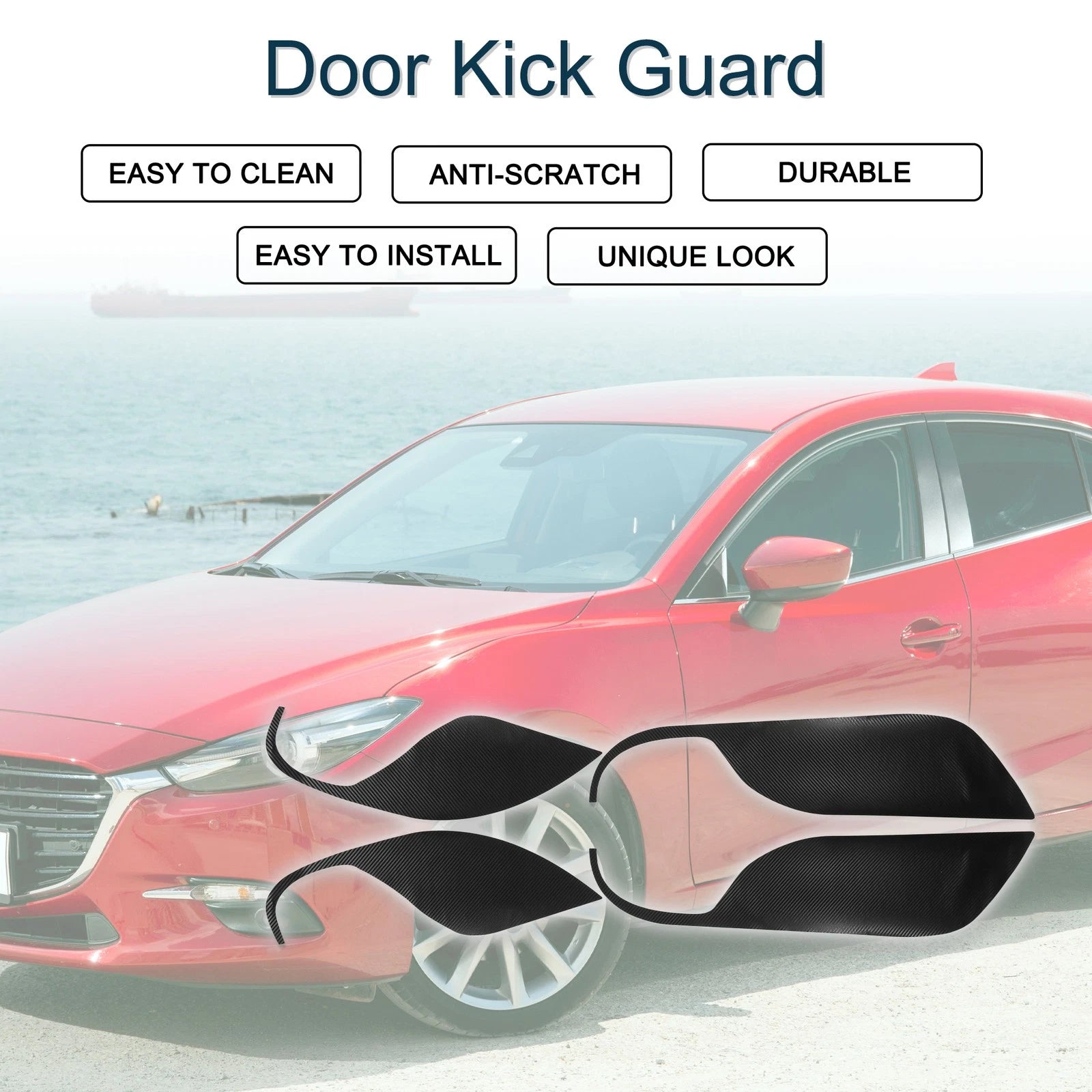 Door Kick Guard for Mazda 3 Axela 2014–2016 Front Rear Driver Passenger