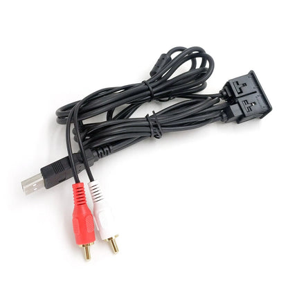 3.5mm Car AUX USB Female to 2 RCA Male Stereo Socket Extension Cable