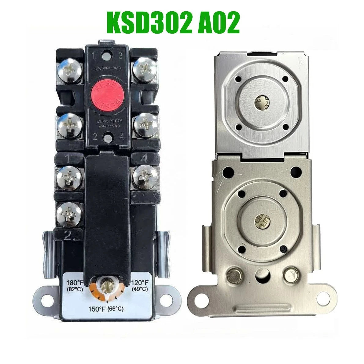 KSD302 Thermostat for Furnaces (250V 40A, Auto Reset, 82C 66C 49C)