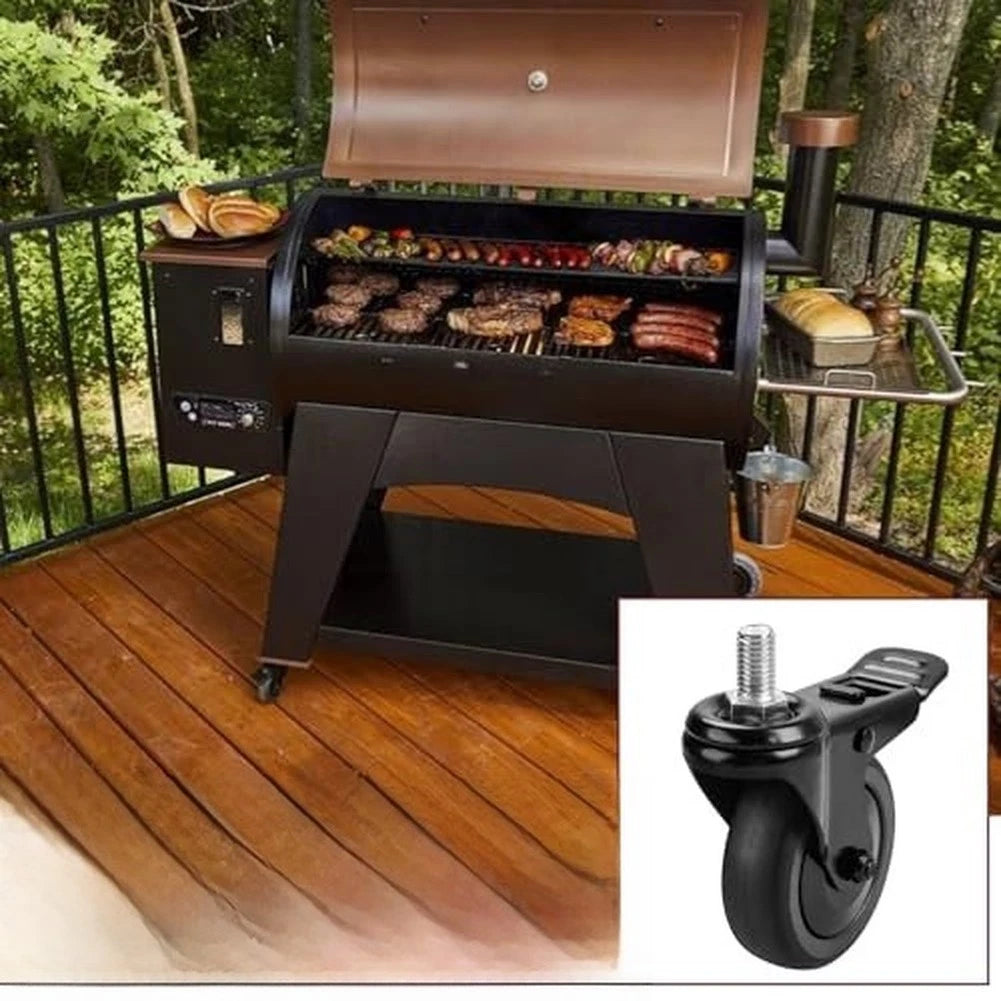 3 Inch Locking Caster Wheel Kit for Outdoor Cooking Equipment