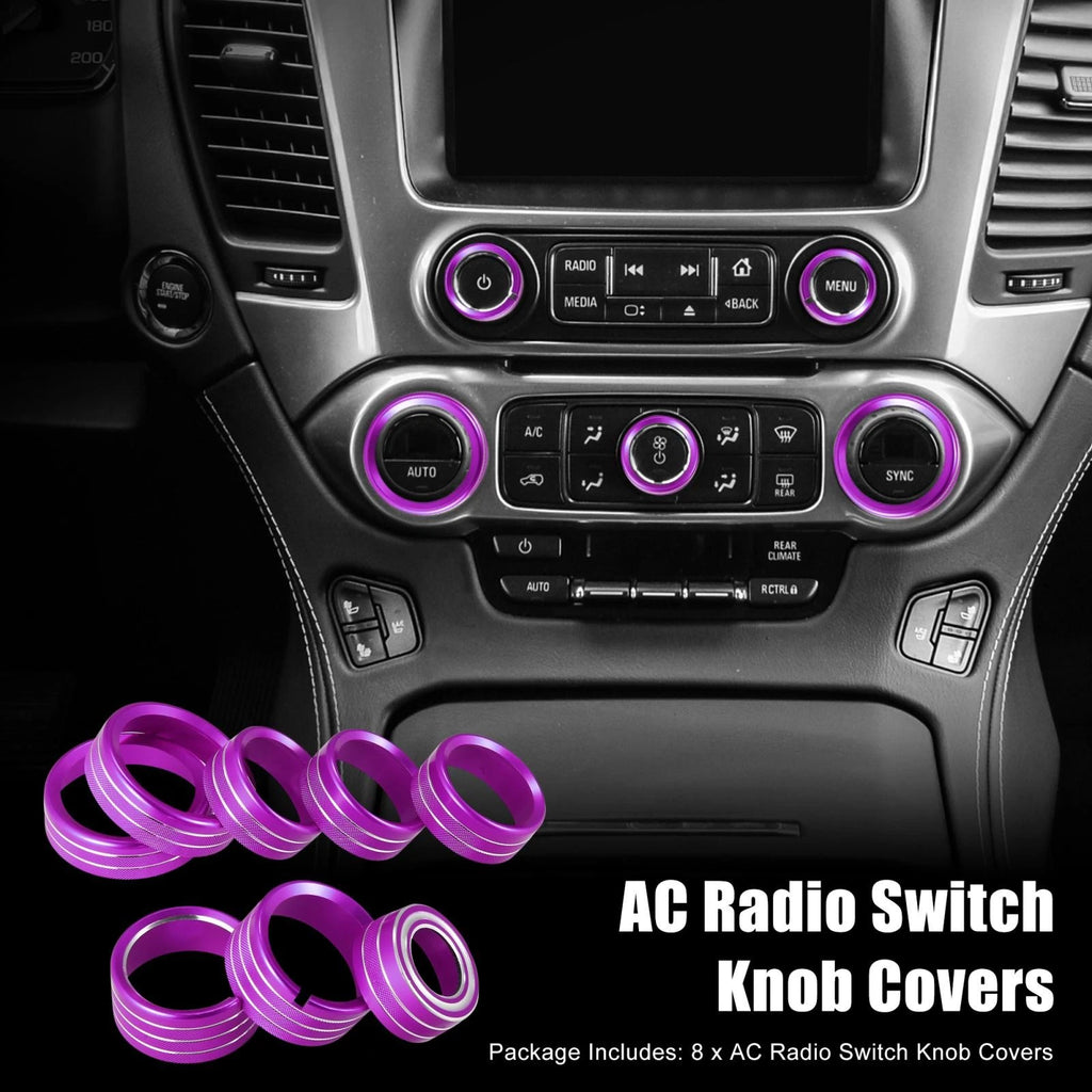 AC Radio Switch Knob Covers Replacement for Chevy Silverado GMC Sierra (2014–2018)
