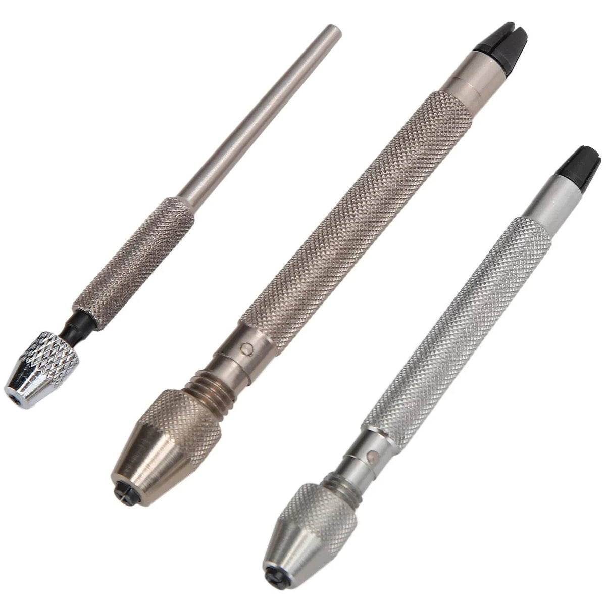 3-Size Hand Drill Set for Watch Repair Tools (Silver Alloy)
