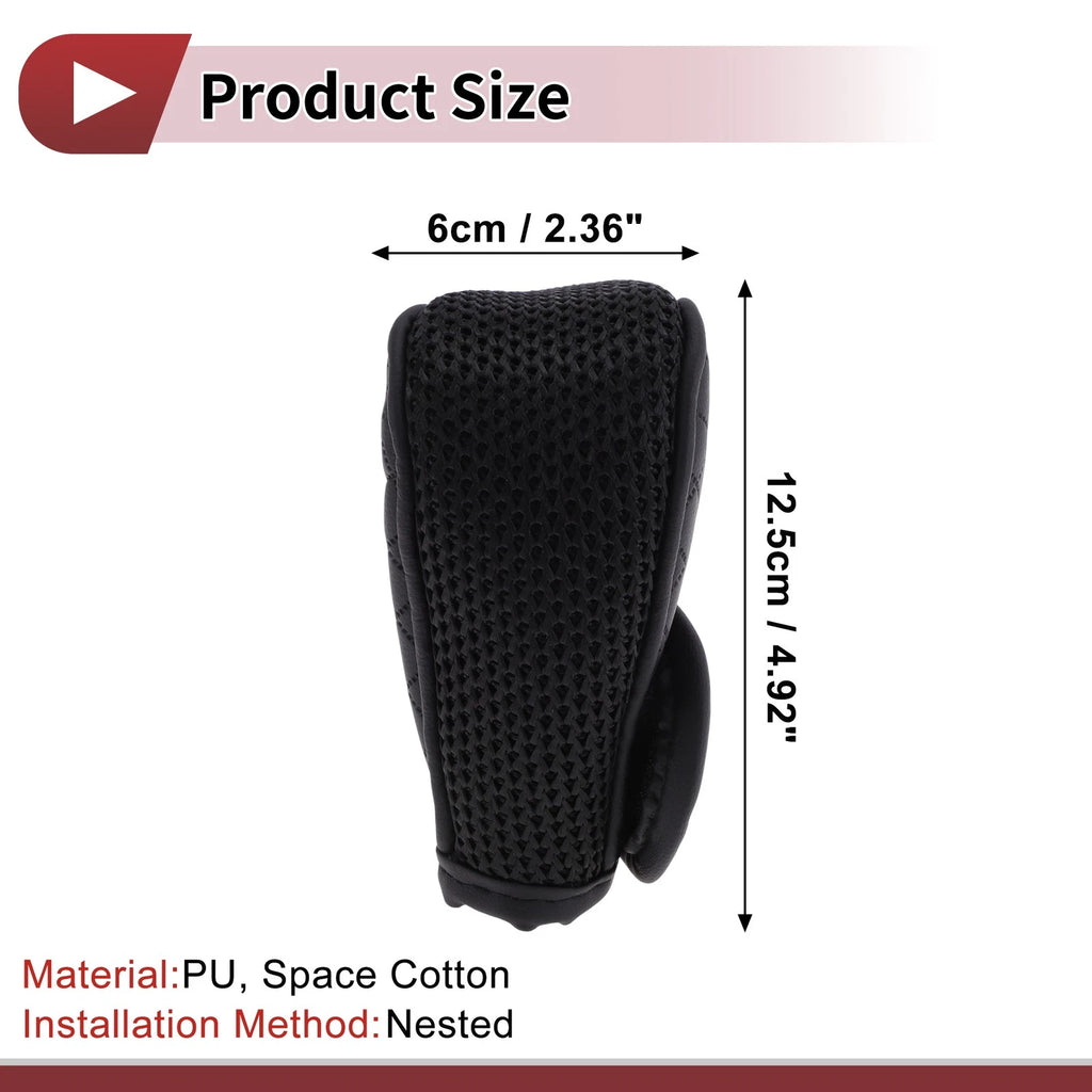 Gear Shift Knob Cover for Car SUV RV Hook and Loop Style Black