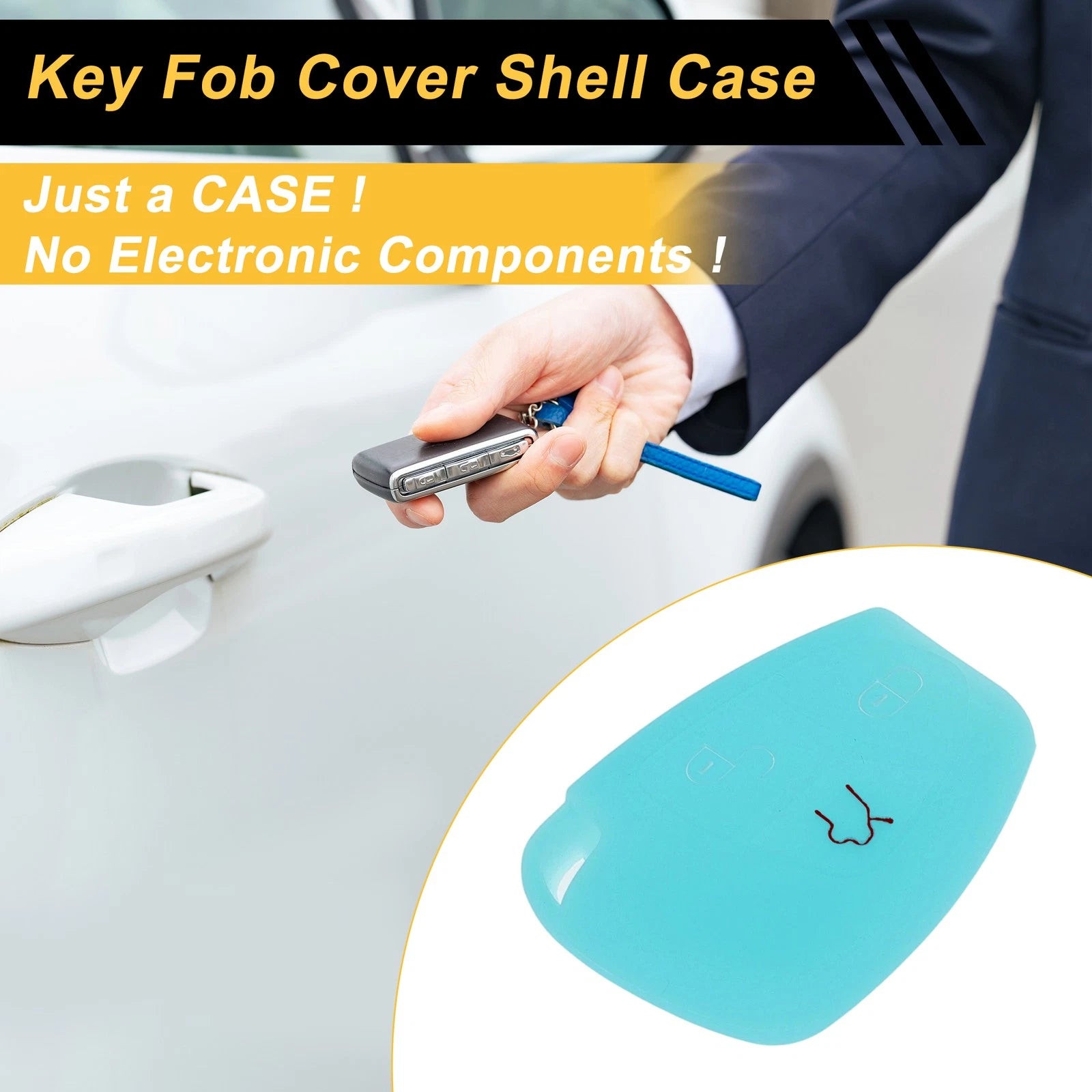 Car Key Case Cover Replacement for Mercedes-Benz C-Class W203 W204 (2000–2014)