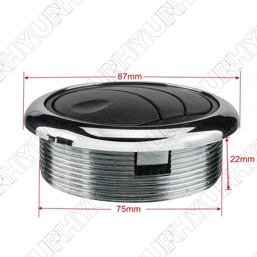 2Pcs 75mm A/C Air Conditioning Outlet Vent for RV Bus Car Boat Yacht