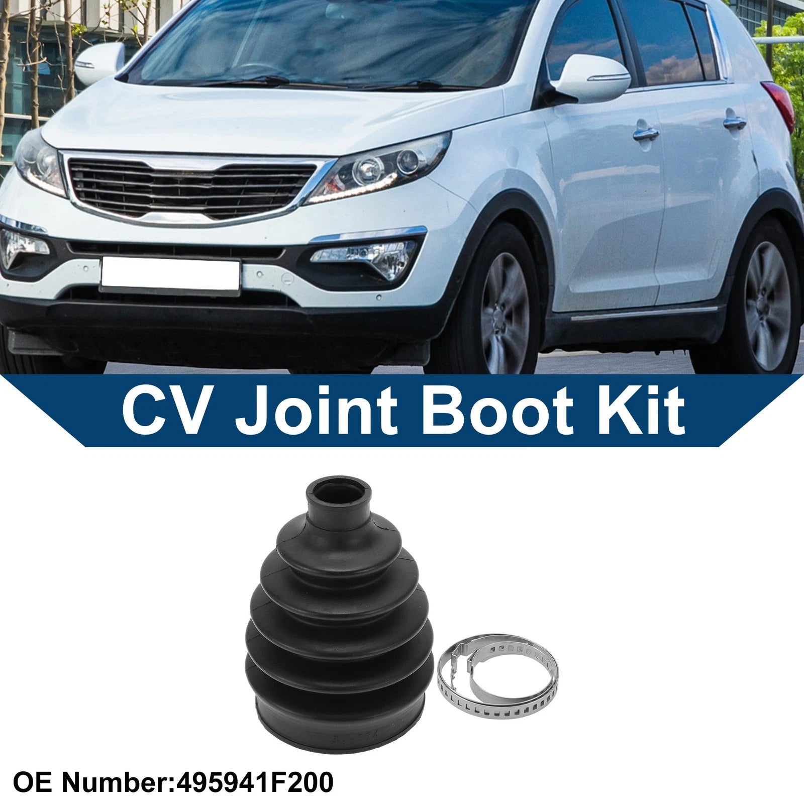Outer CV Joint Boot Kit with Clamps for Kia Sportage (2005–2010)