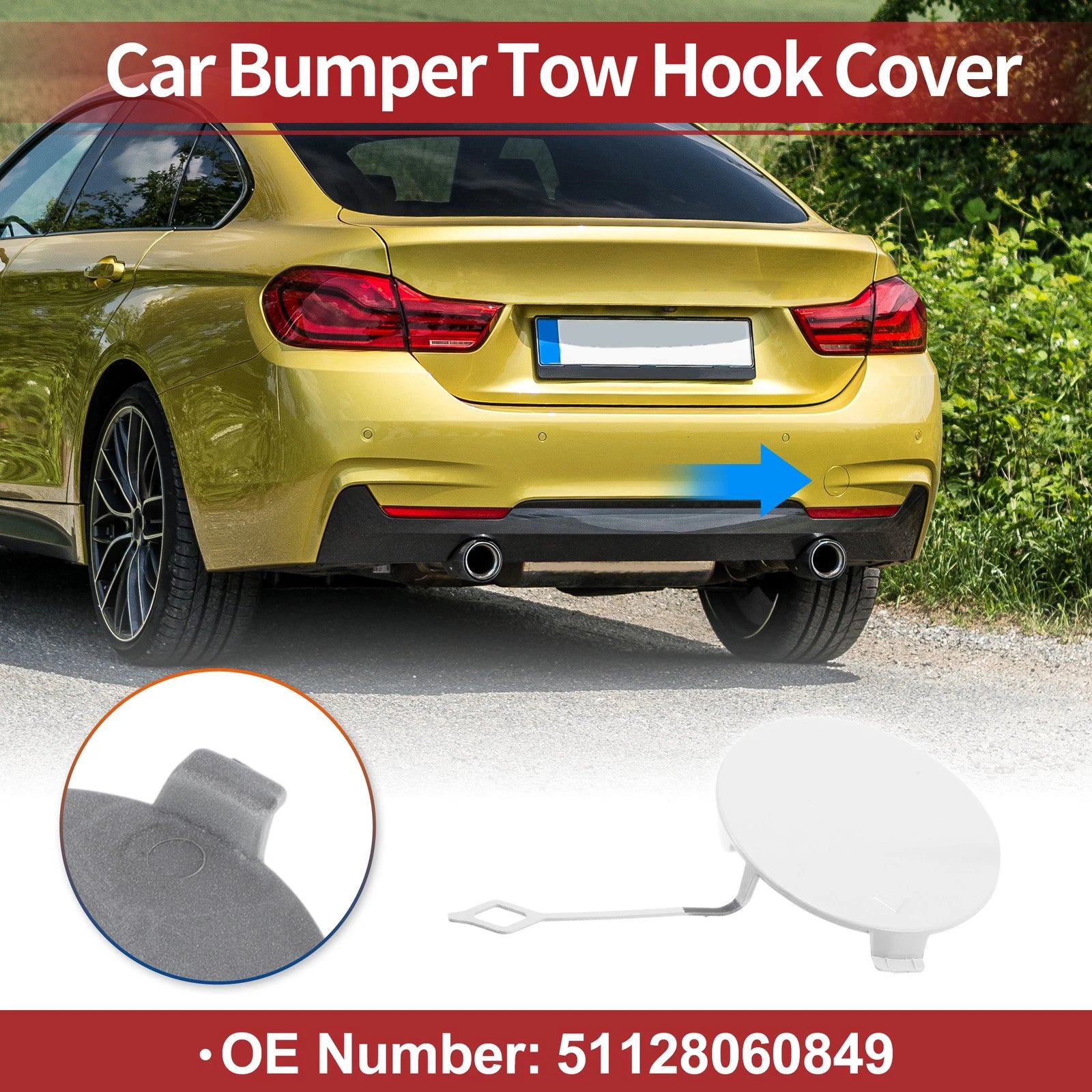 Rear Tow Hook Cover Replacement for BMW 428i (2014–2016)
