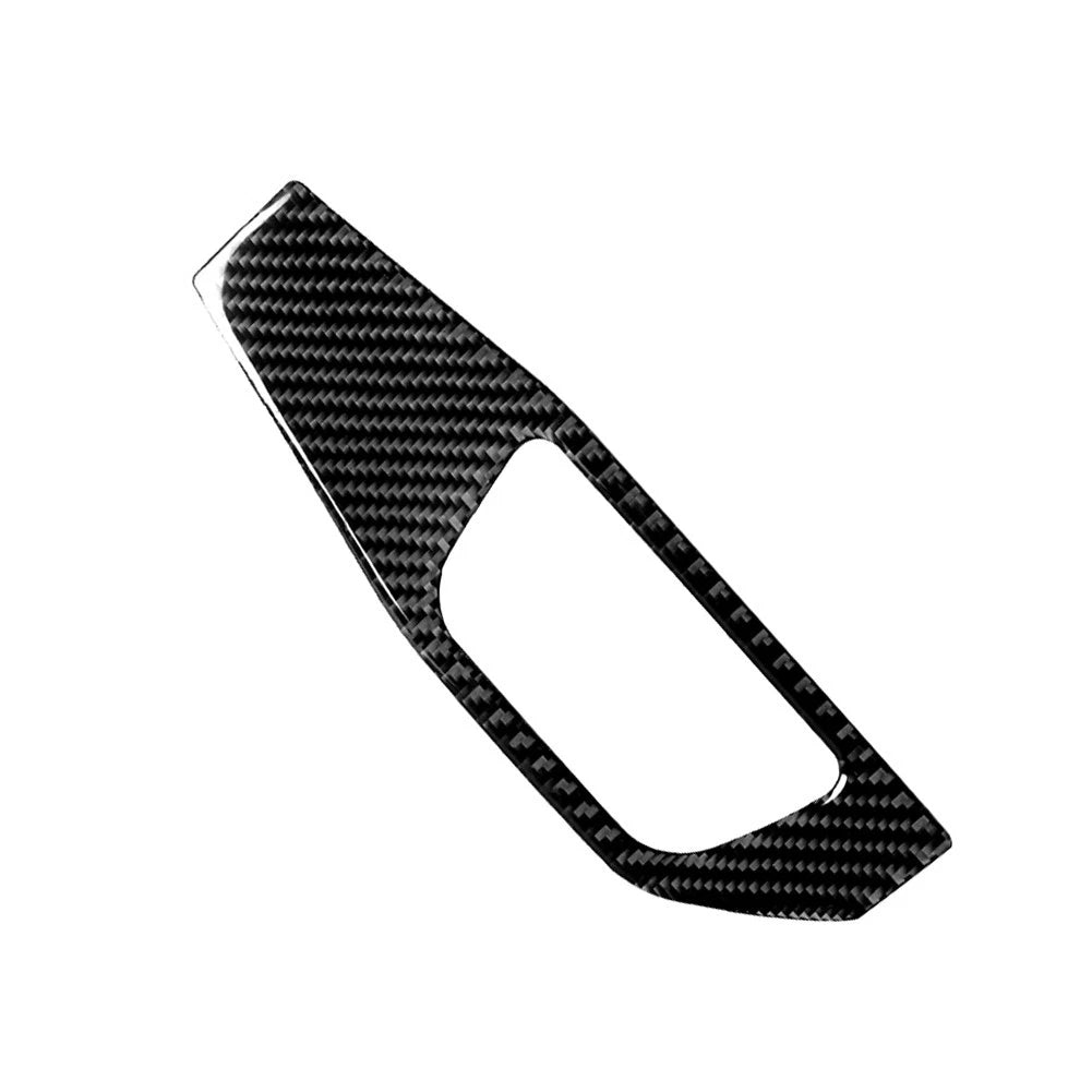 Carbon Fiber Headlight Switch Panel Cover Trim for Audi A4 B9 S4 RS4 A5 (2016–2023)