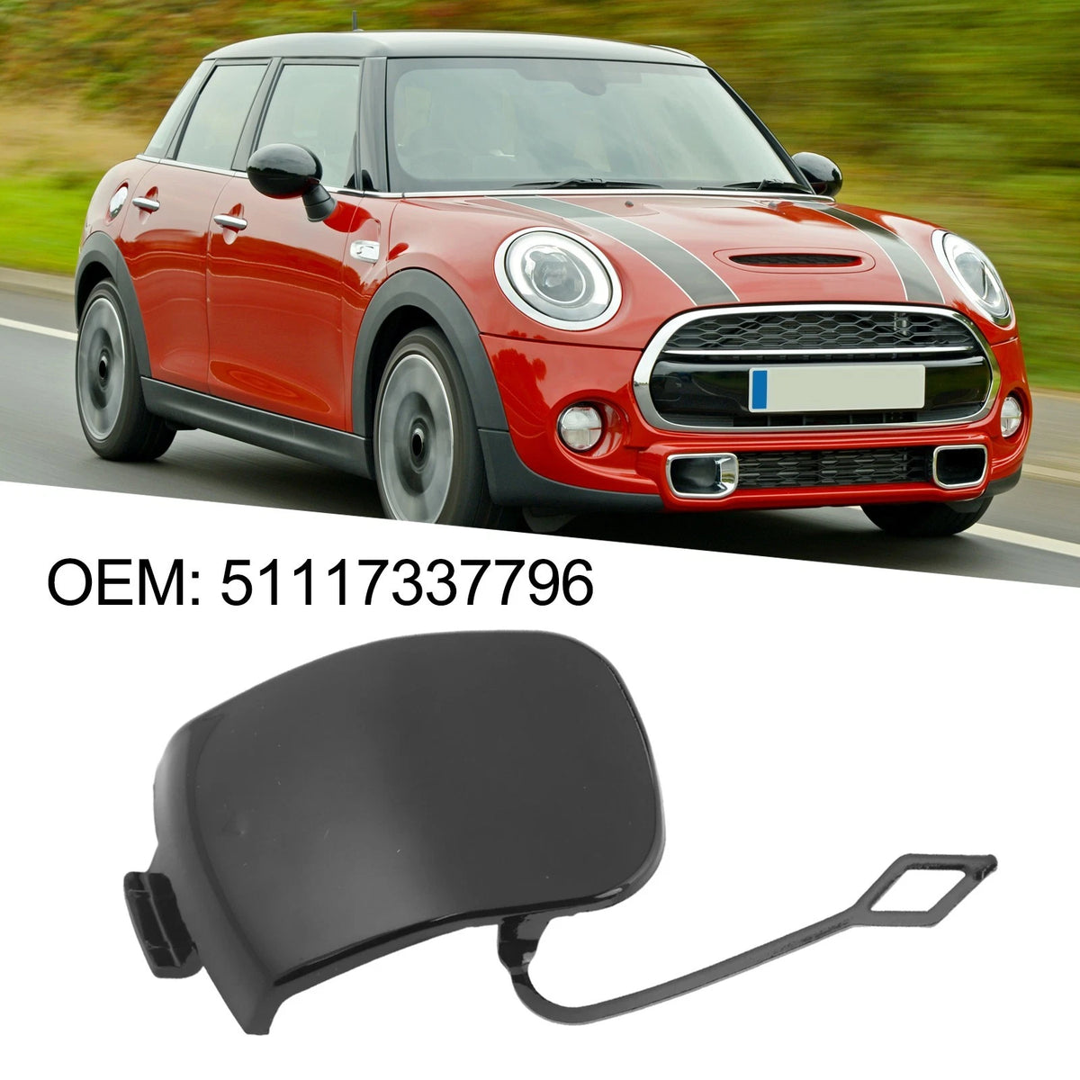 Front Bumper Tow Hook Eye Cap for Mini Cooper (2002–2021)