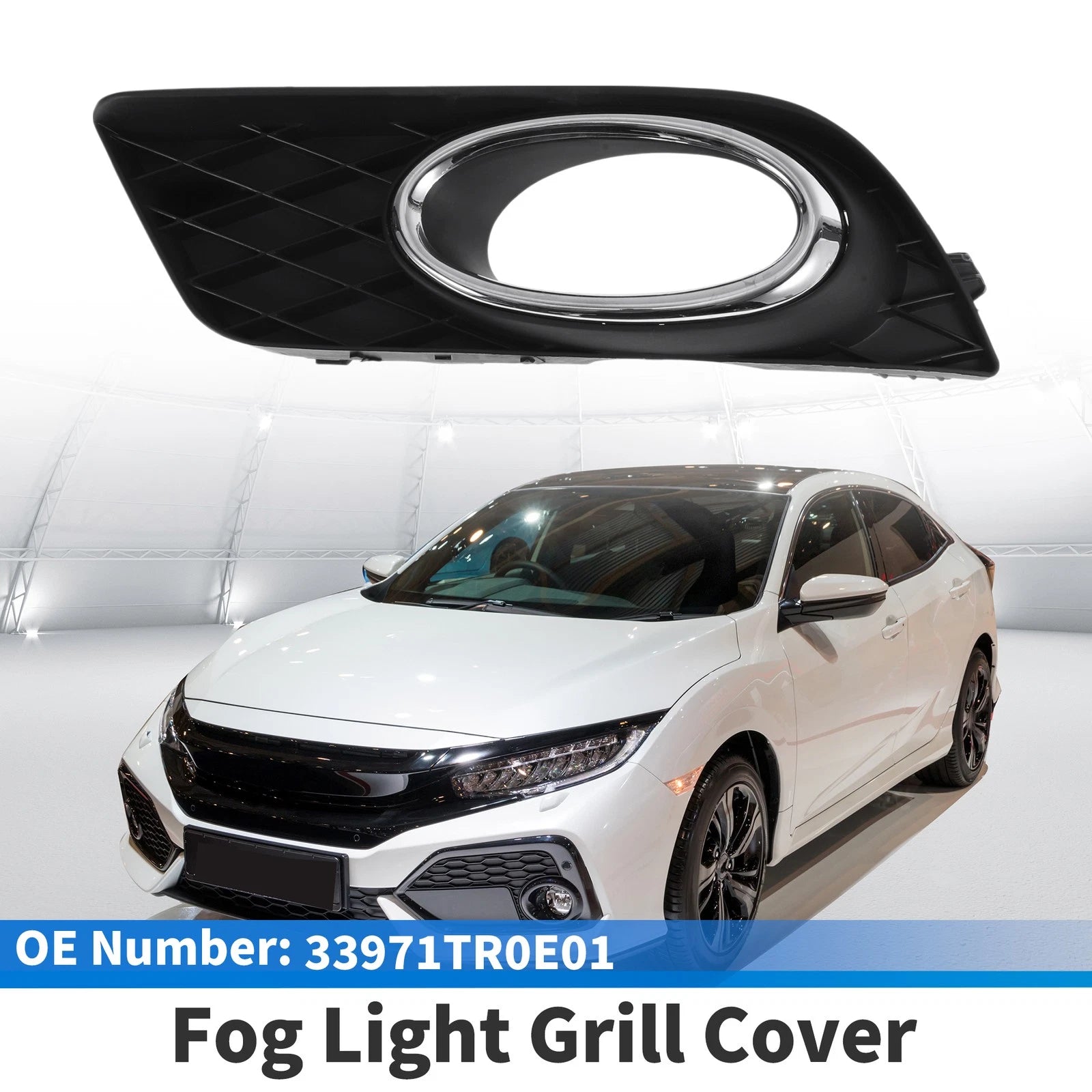 Front Left Fog Light Grill Replacement for Honda Civic (2012–2013)