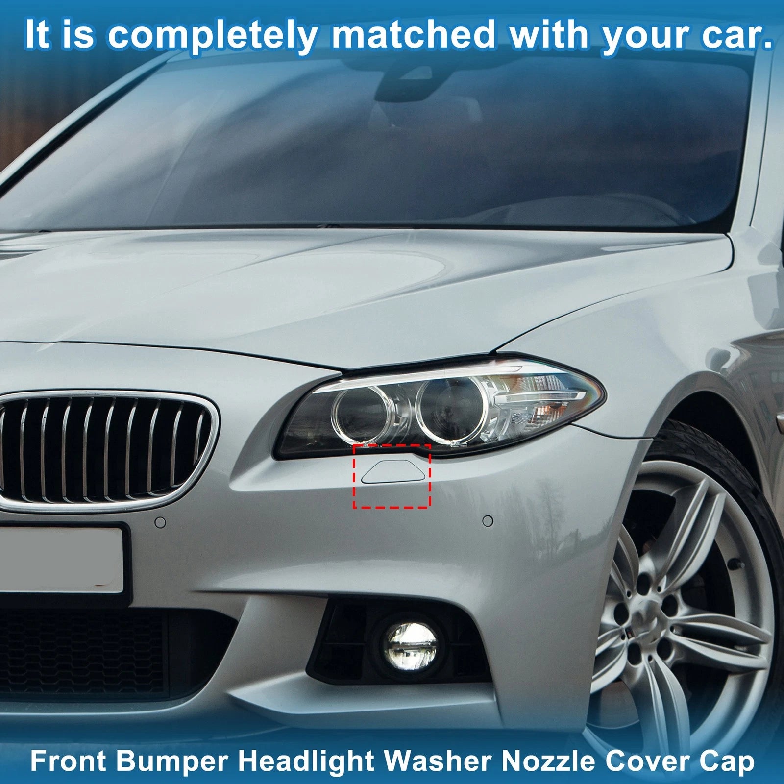 Washer Nozzle Cover Cap Front Left Replacement for BMW 528i (2011–2016)