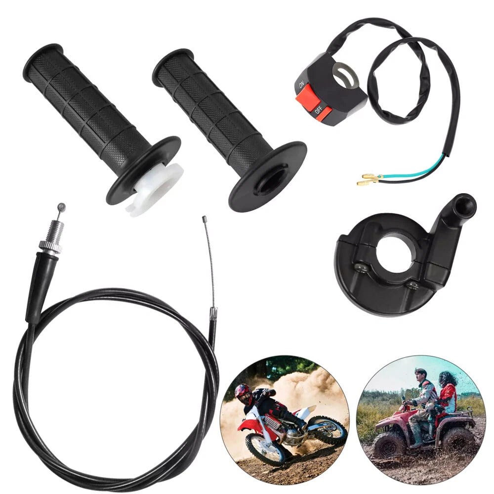 Throttle Accelerator Handle Grip Cable Set for ATV (50cc–250cc)